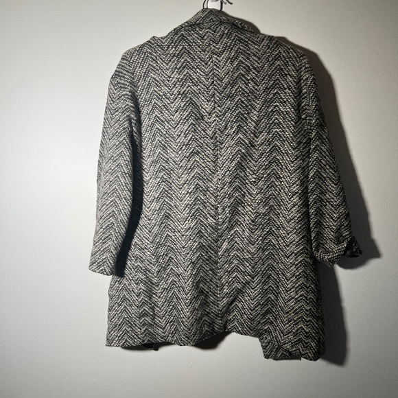 American Eagle Outfitters Small Unlined Chevron Tweed Jacket Blazer - Picture 2 of 4